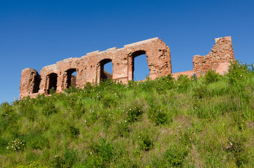 Fototapeta na wymiar Ruiny zamku w Sochaczewie