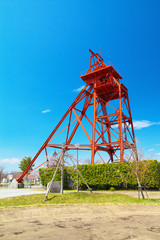 The winding tower of former Mitsui Tagawa Ita Coal Mine
