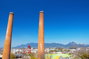 View of Tagawa City in Fukuoka Prefecture, Japan