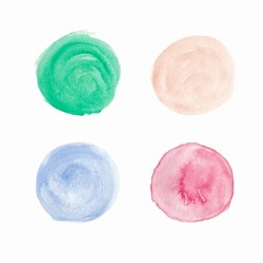 Unique Watercolor Background Tag For Business. Vector Isolated.