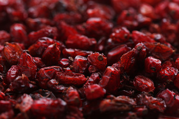 Pile of dry barberries background