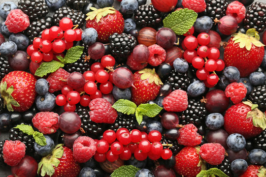 Ripe and sweet berries background