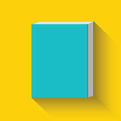 Book flat icon. Flat design. Vector illustration. 