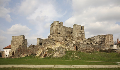 Fototapeta na wymiar Ruins of castle in Levice. Slovakia