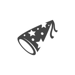 Party hat icon. Vector logo on white background