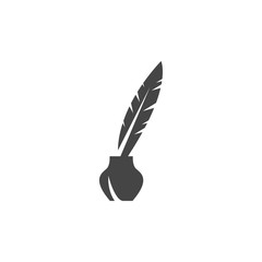 Ink with pen icon. Vector logo on white background