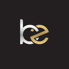 Initial lowercase letter kz, linked overlapping circle chain shape logo, silver gold colors on black background
 
