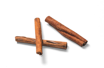 Figures from cinnamon sticks, isolate