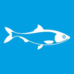 Fish icon white