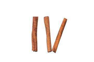 Figures from cinnamon sticks, isolate