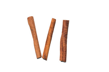 Figures from cinnamon sticks, isolate