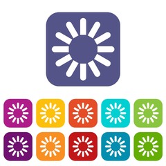 Sign download icons set