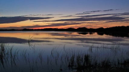 Fototapeta na wymiar Summer evening at Gronnestrand, Denmark.