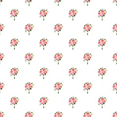 Wedding bouquet of pink roses pattern