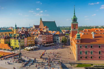 Rolgordijnen Warsaw, Castle square, Capital of Poland © FotoDruk.pl