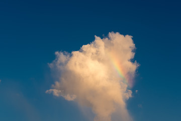 Horizontal rainbow in a cloud