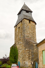 Fototapeta na wymiar View of the clock tower in the town