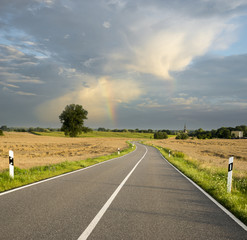 Fototapeta na wymiar Country road in Germany
