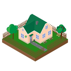 Isometric projection of the private house.
