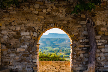 Medieval door and sainte baume, castellet