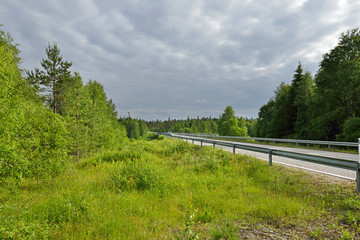  Road goes into distance. Finnish Lapland. 