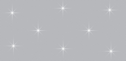Set of Transparent Lens Flares and Lighting Effects.