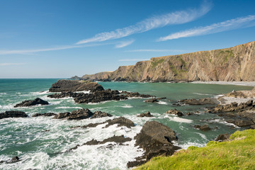 Unique structure of rocks at Hartland Quay in North Devon