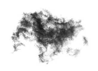 Black smoke on a white background