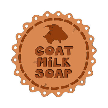 Goat Milk Soap Vector Badge