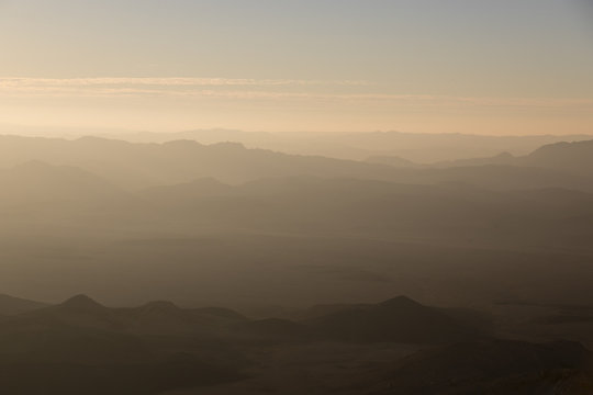 View of Makhtesh Ramon Crater, Negev Desert, Israel