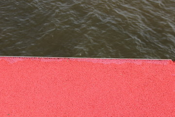 the abstraction part of the pier and the river