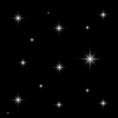 Set of Transparent Lens Flares and Lighting Effects.