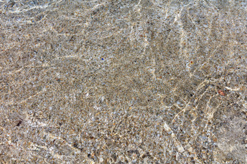 Small pebbles on the sea bed