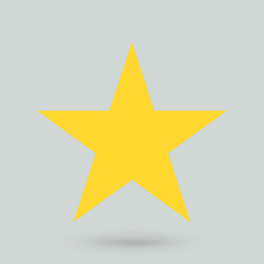Big Gold Star icon isolated