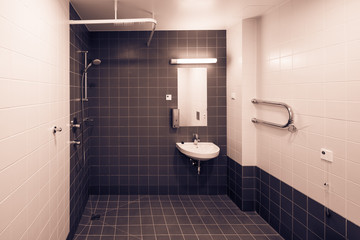 WC interior. Toilet.