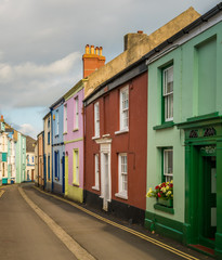 Colorful painted houses in Appledore, Devon