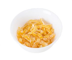 Candied orange zest.