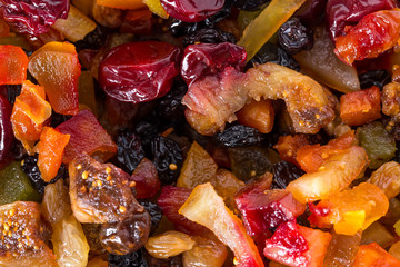 Mix of dried fruits.