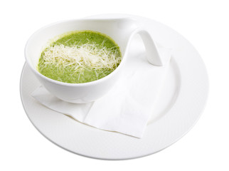 Delicious spinach cream soup.