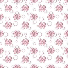 Seamless background with bows