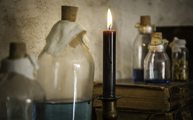Objects of witchcraft to make magic