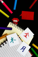 Chinese and Japanese; Learning Language with Handwritten Alphabet Character Cards