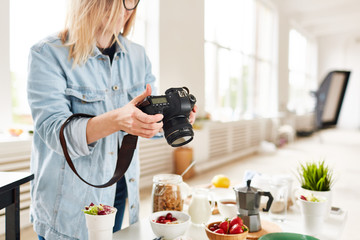 Professional food photographer shooting healthy food for stocks