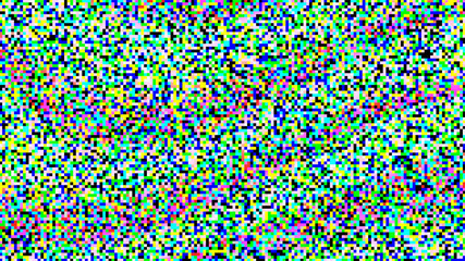 Pixel Noise Vector. VHS Glitch Texture TV Screen. Television Colored