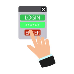 Cyber security flat icon