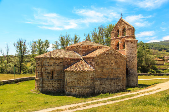 Romanesque church. San Salvador de Cantamuda, Palencia. Spain