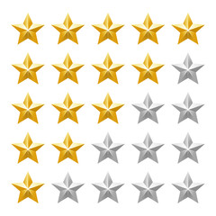 Five star ranking icons