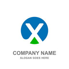 Obraz premium Letter X Icon Logo Vector Design Business Template Company