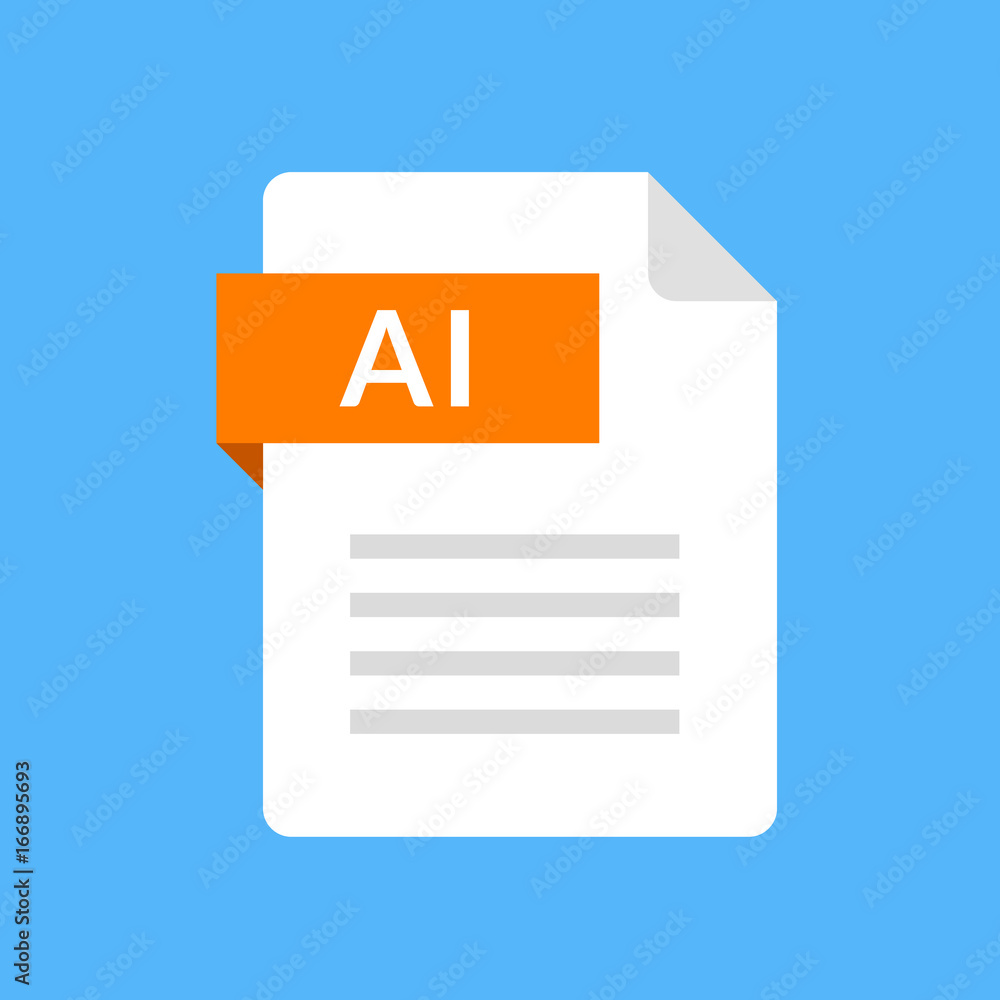 Poster ai file icon. graphic document type. flat design graphic illustration. vector ai icon