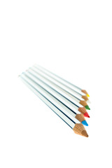 Obraz premium colored pencils on a white background